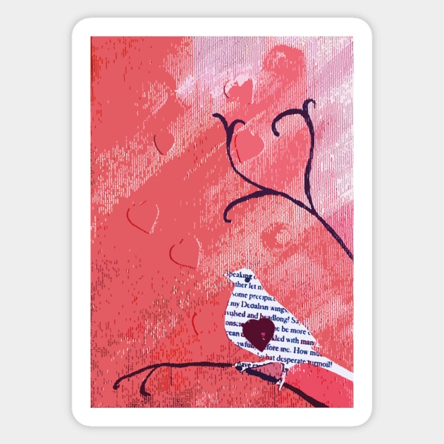 Love bird poem Sticker by drknice